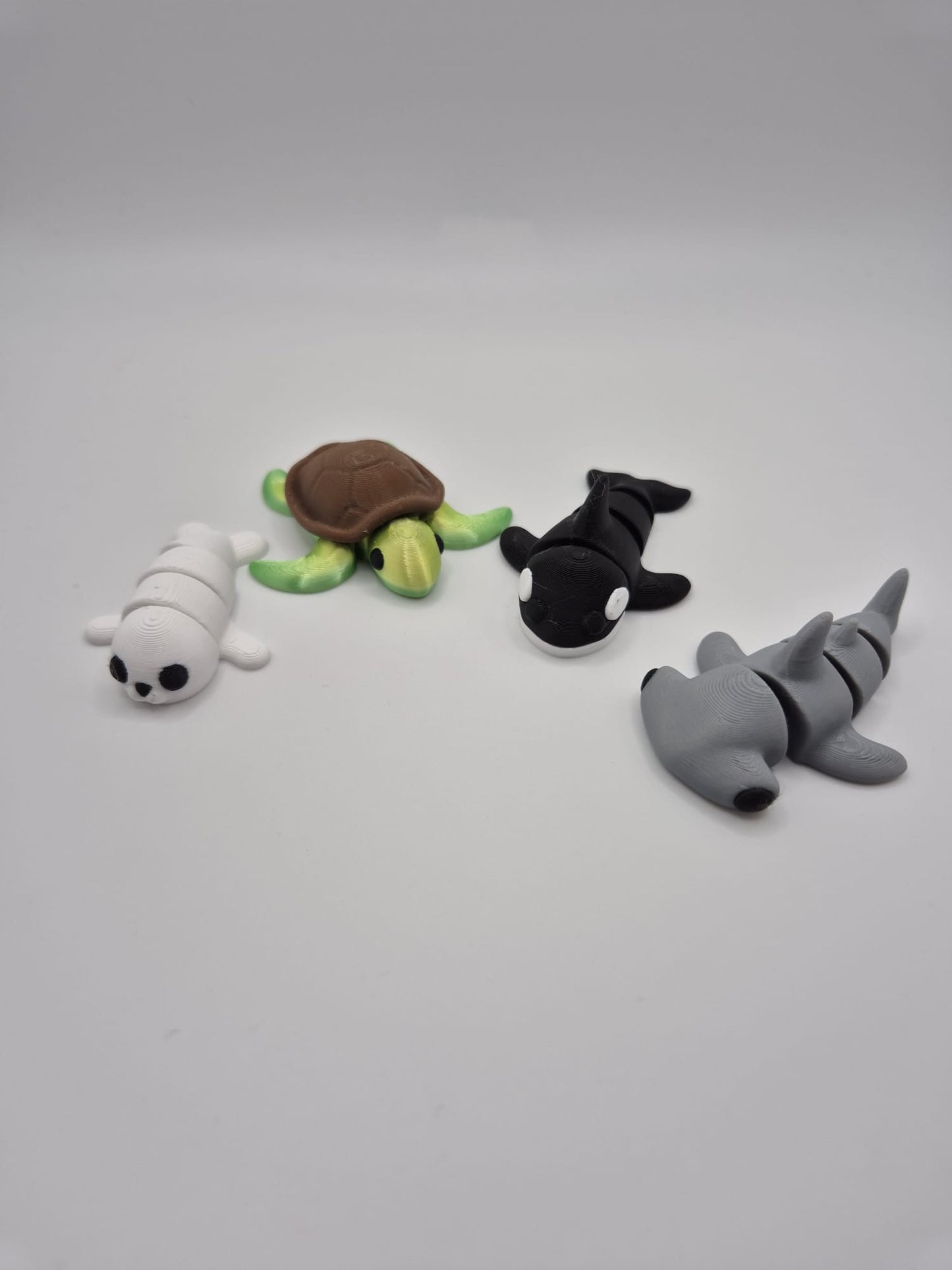 🌊Articulated Sea Creatures 3D Printed Set | Turtle Whale Dolphin Seal UK