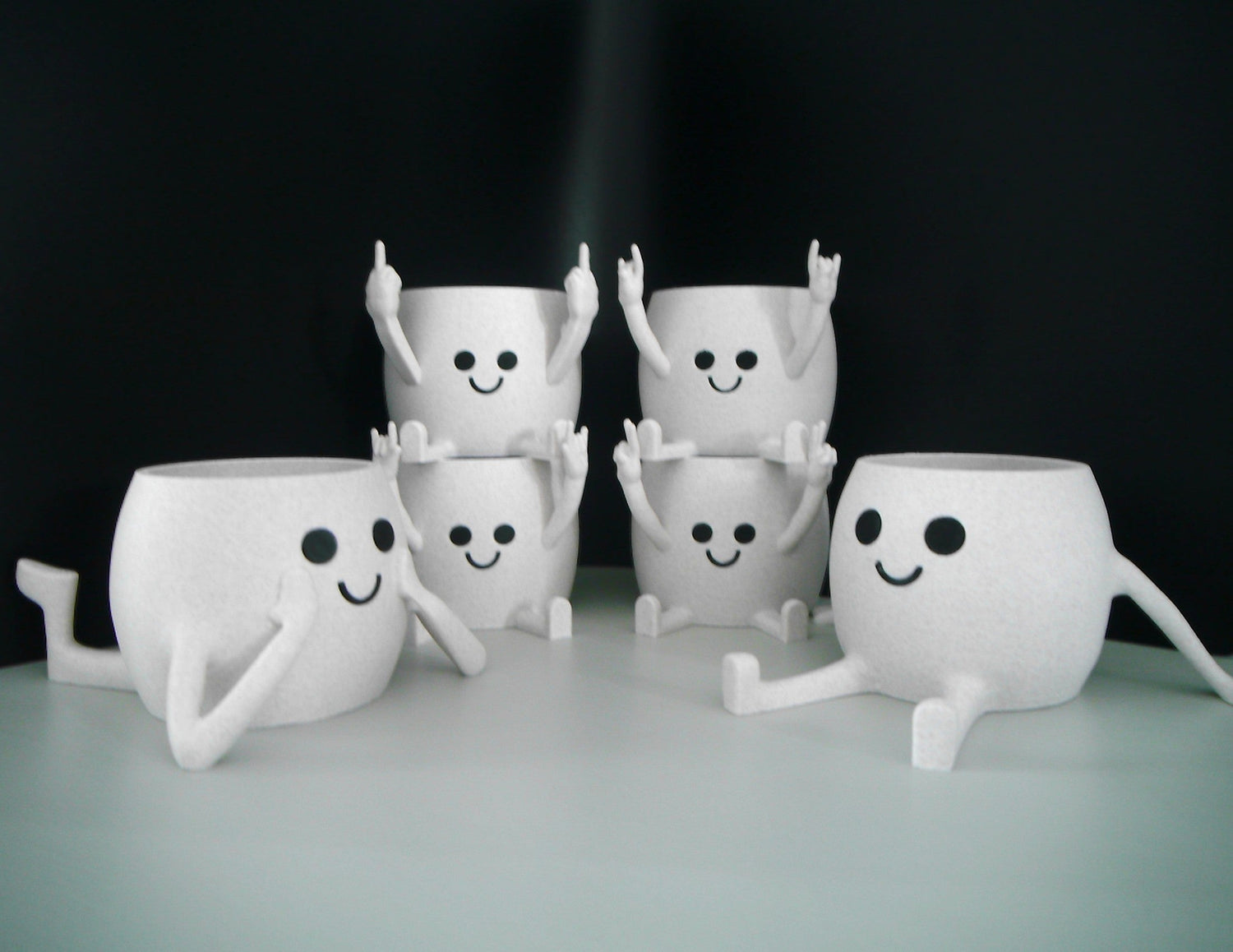 Happy Face plant pots