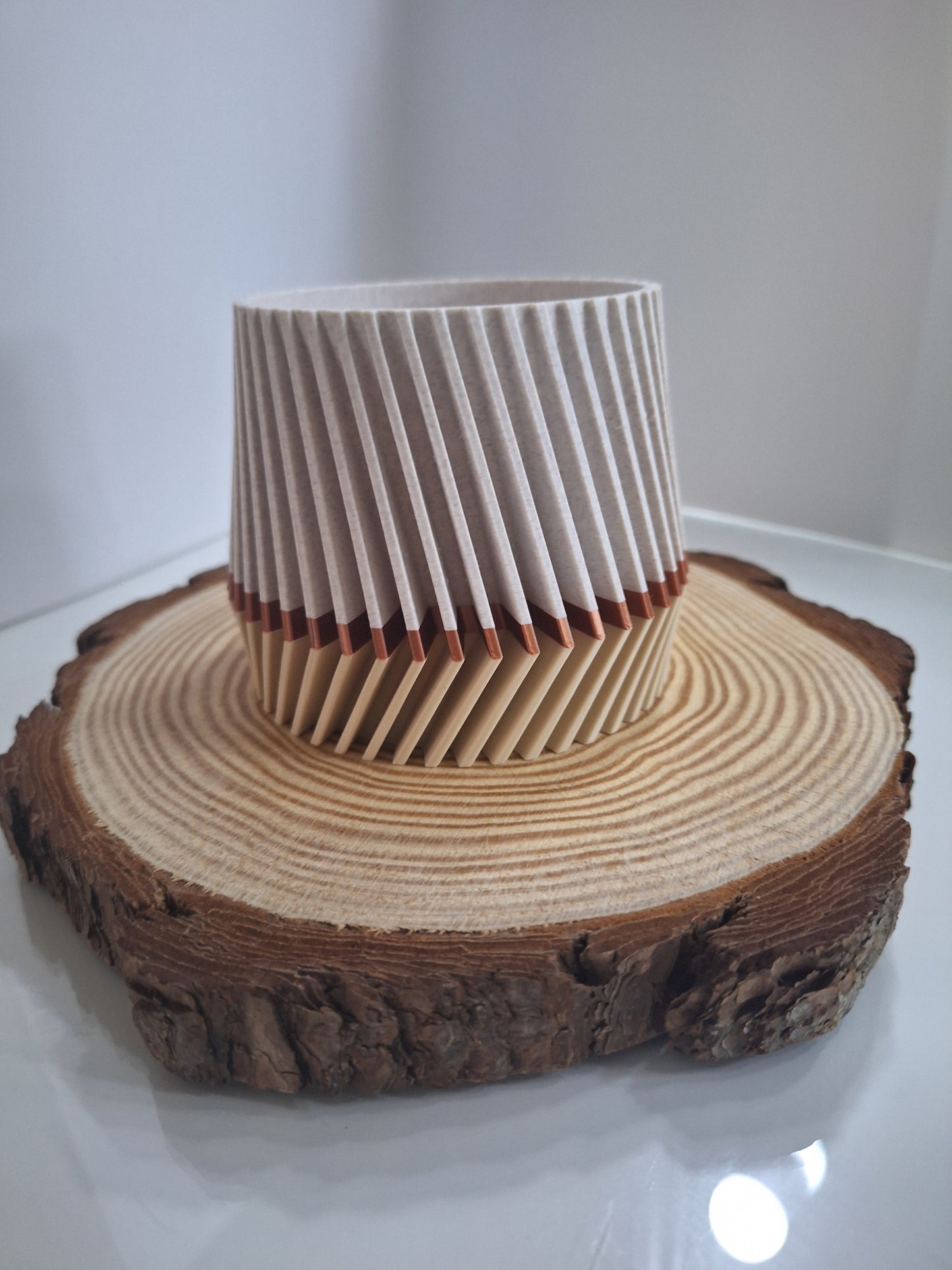 Twisted fins plant pot