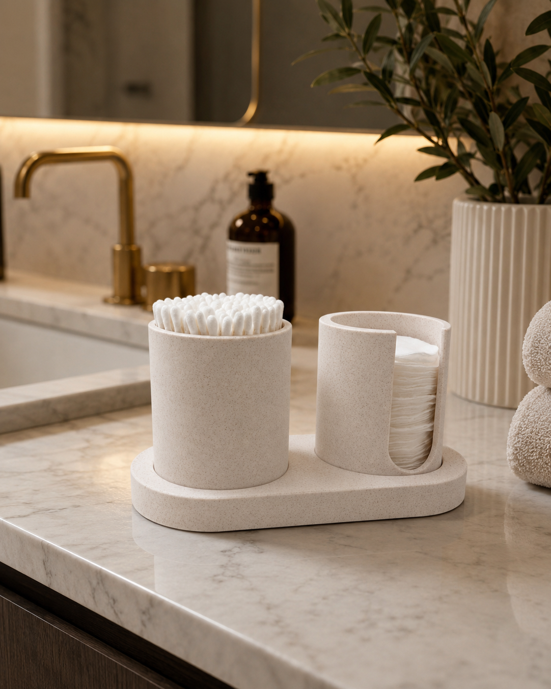 Serenity Cotton Pad & Bud Holder - Bathroom organiser
