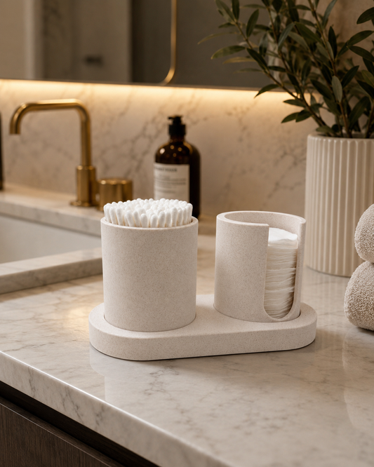 Serenity Cotton Pad & Bud Holder - Bathroom organiser