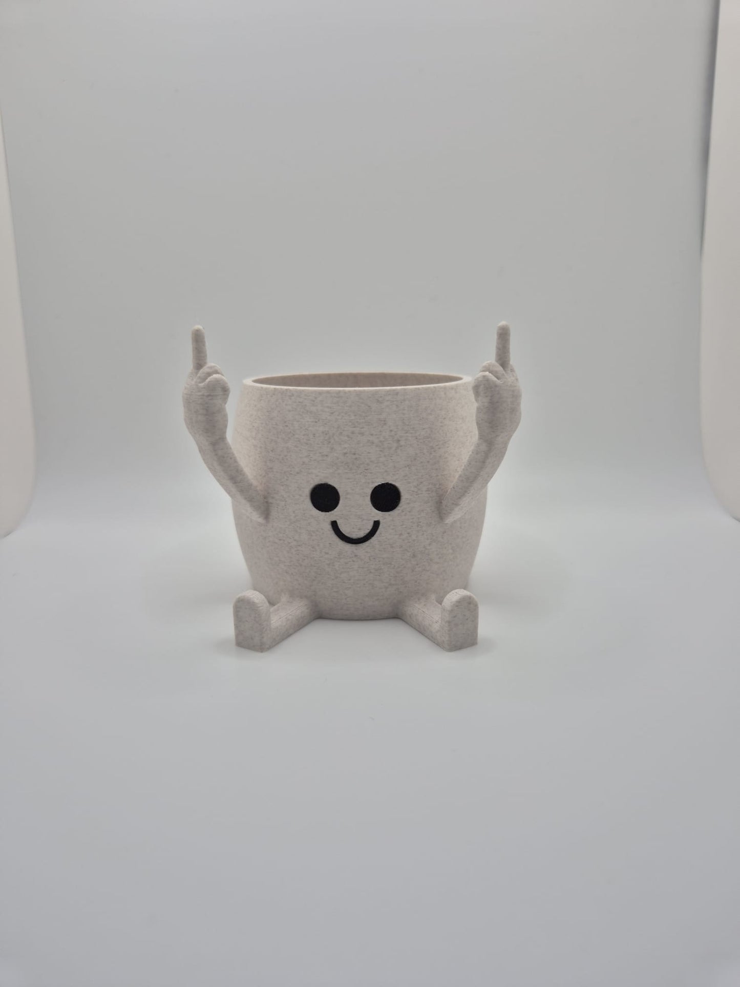 Happy Face "Middle finger" plant pot