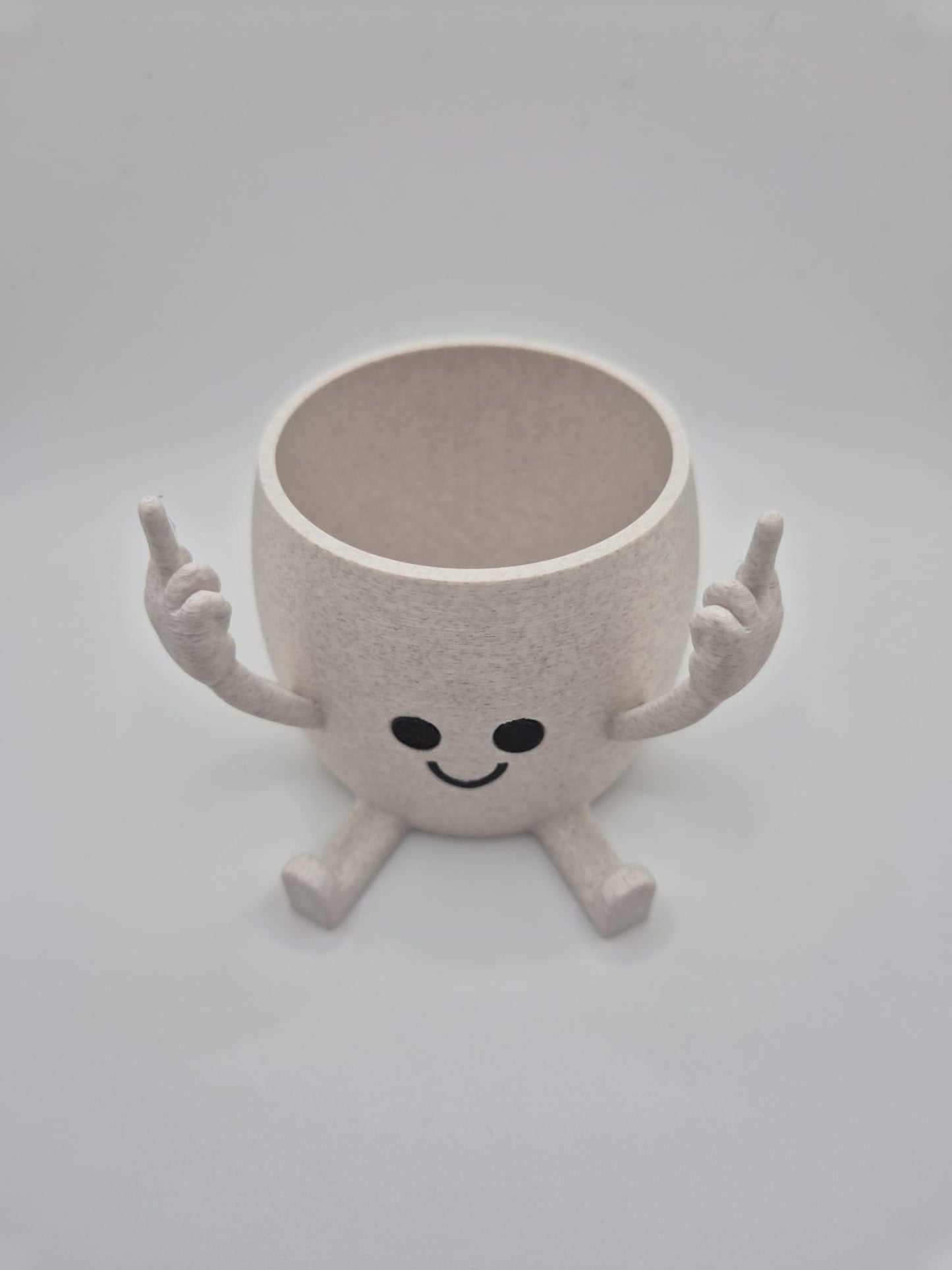 Happy Face "Middle finger" plant pot