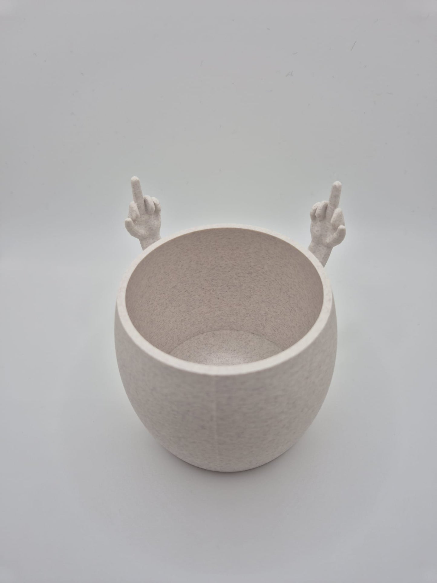 Happy Face "Middle finger" plant pot
