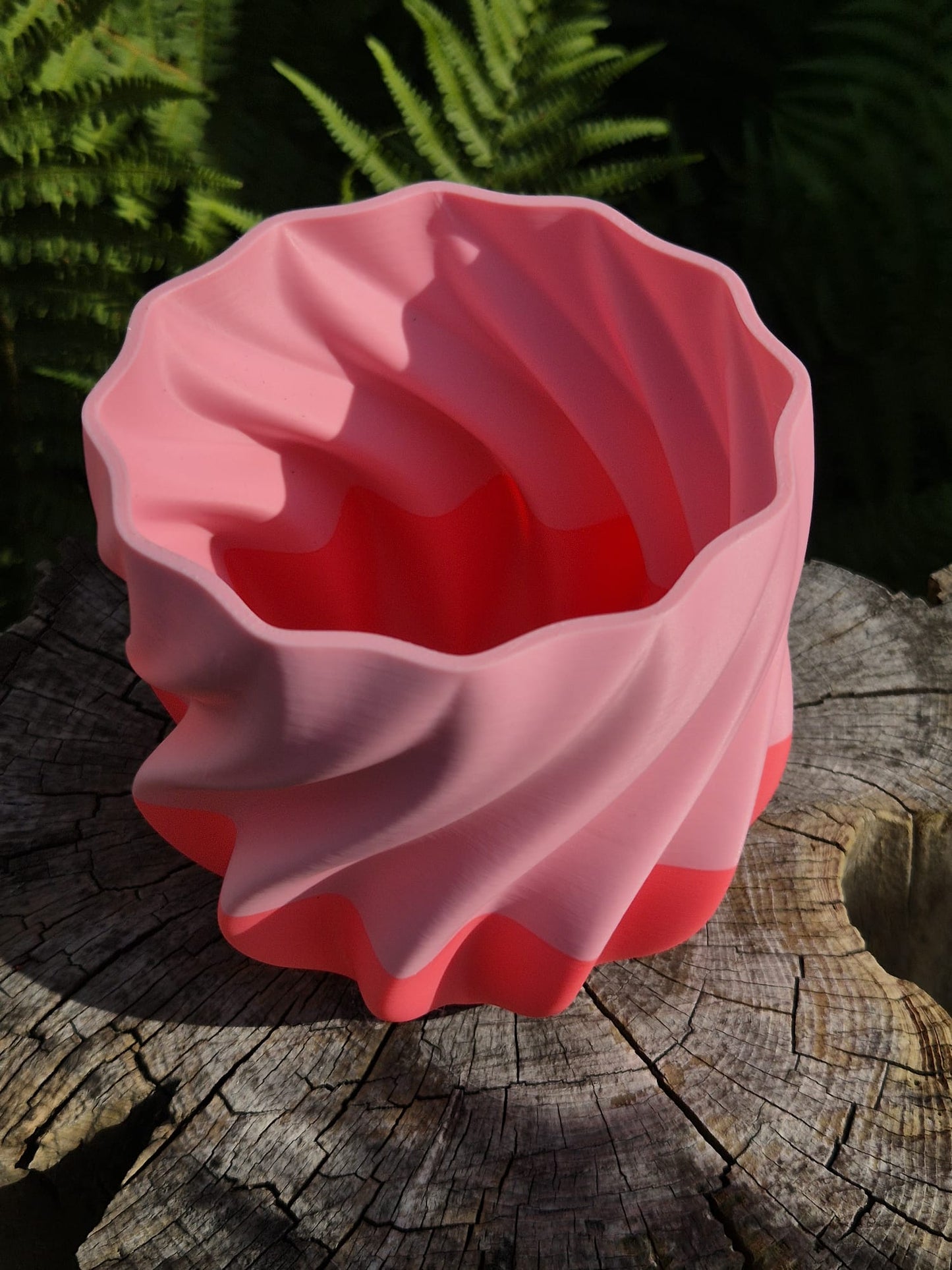 Pink flamingo indoor plant pot.