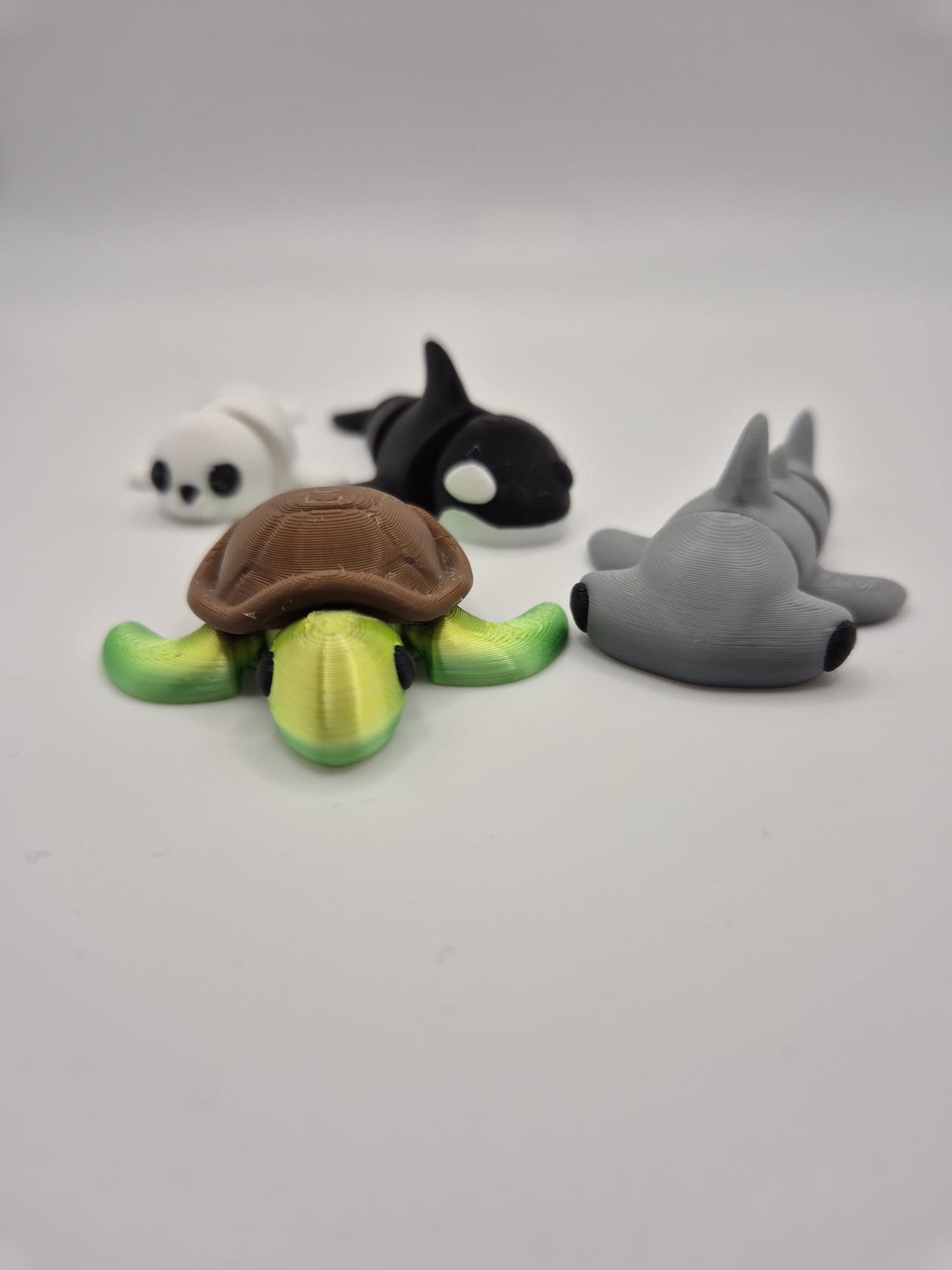 🌊Articulated Sea Creatures 3D Printed Set | Turtle Whale Dolphin Seal UK