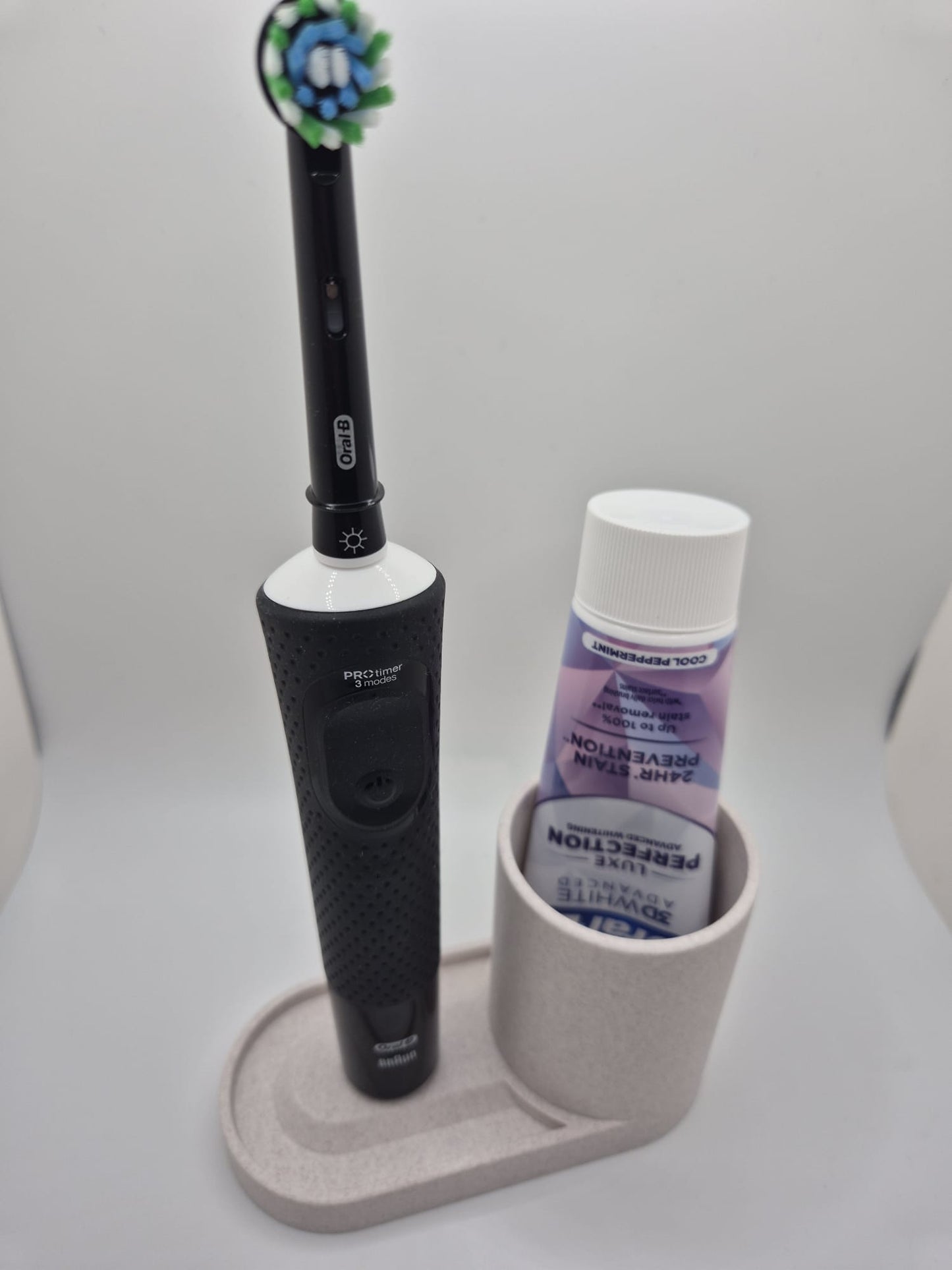 Serenity Toothbrush & Toothpaste Holder | Modern Bathroom Organiser, minimalistic storage