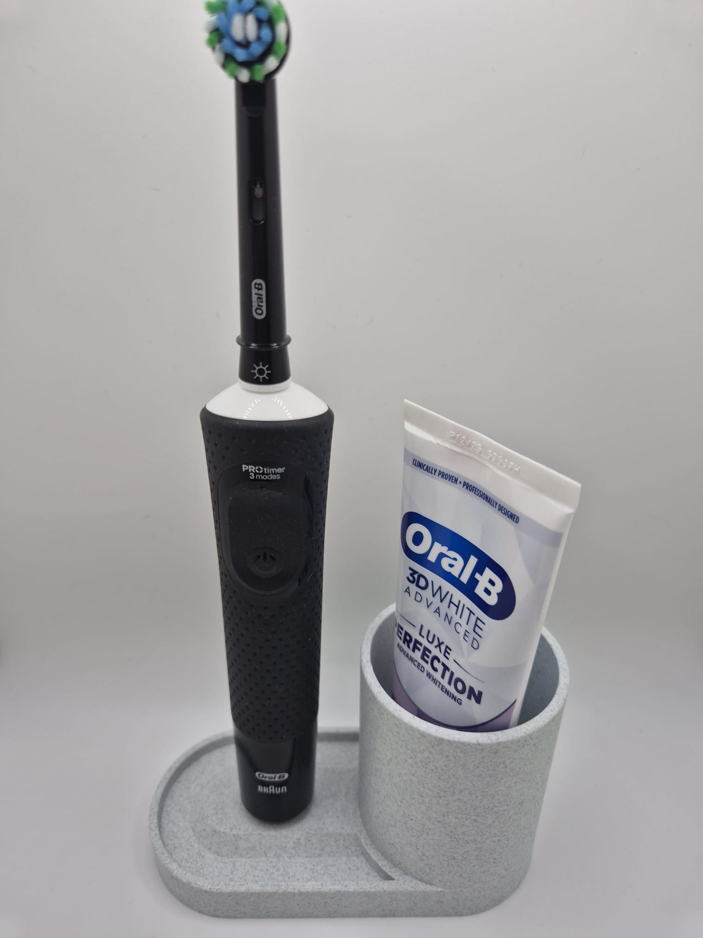 Serenity Toothbrush & Toothpaste Holder | Modern Bathroom Organiser, minimalistic storage