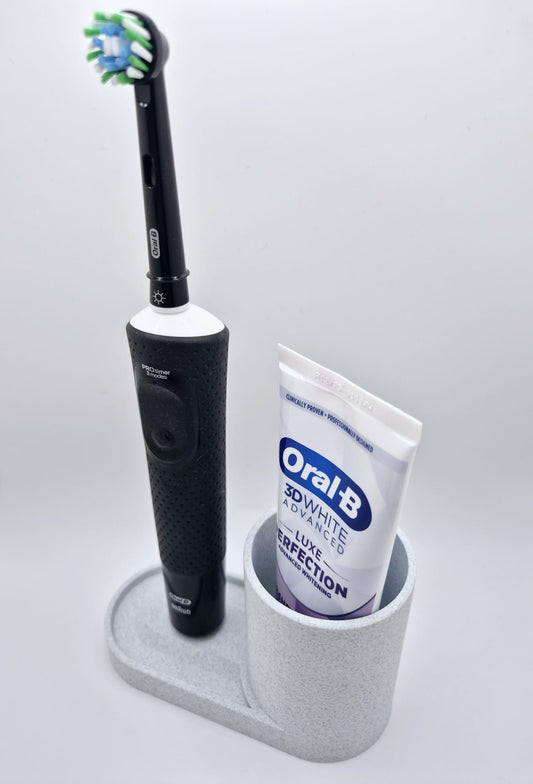 Serenity Toothbrush & Toothpaste Holder | Modern Bathroom Organiser, minimalistic storage