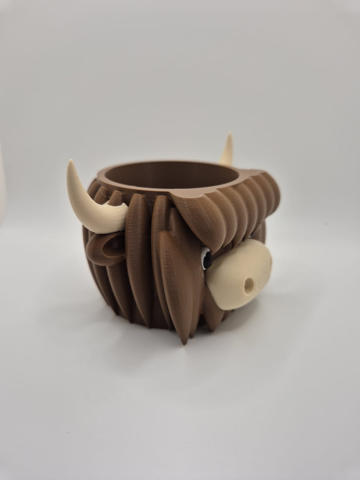 Highland Cow Plant Pot, Cute 3D Printed Cow Planter for Succulents and Cacti