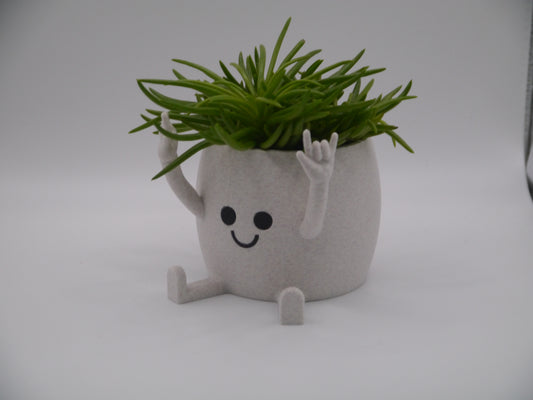 Happy Face "Rock You" plant pot