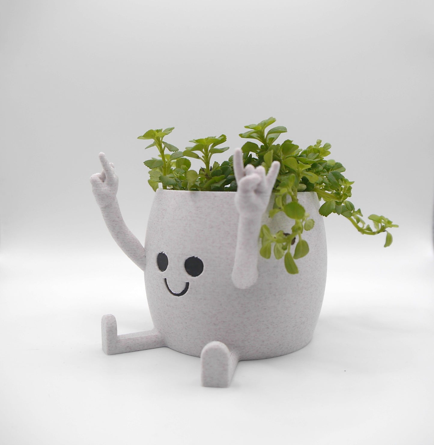 Happy Face "Rock on!" plant pot