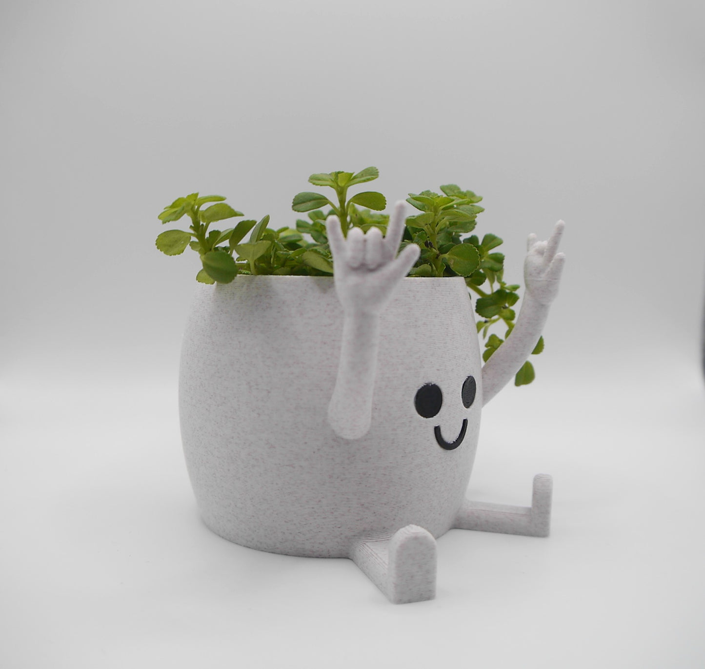 Happy Face "Rock on!" plant pot